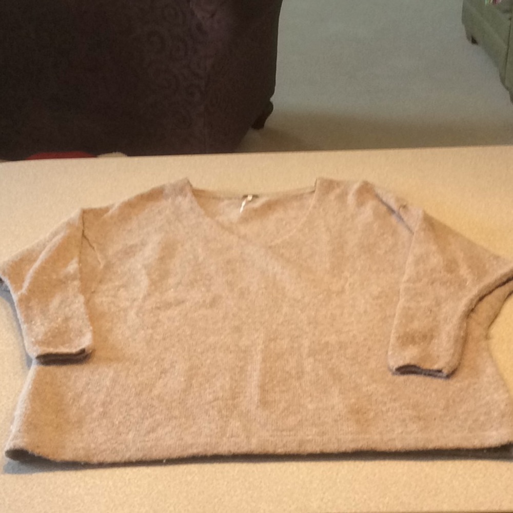 Free People Softly Vee Tan Sweater - Size XS - Picture 14 of 16